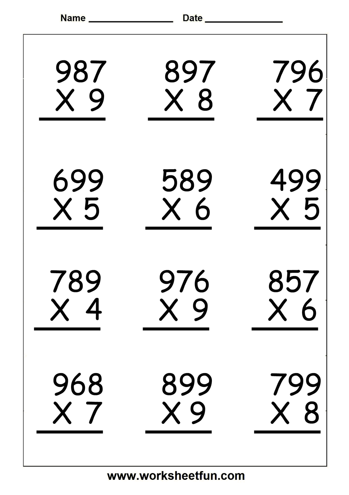Multiplication Worksheets For 5Th Grade | Worksheetfun - Free | Free Printable Multiplication Worksheets For 5Th Grade