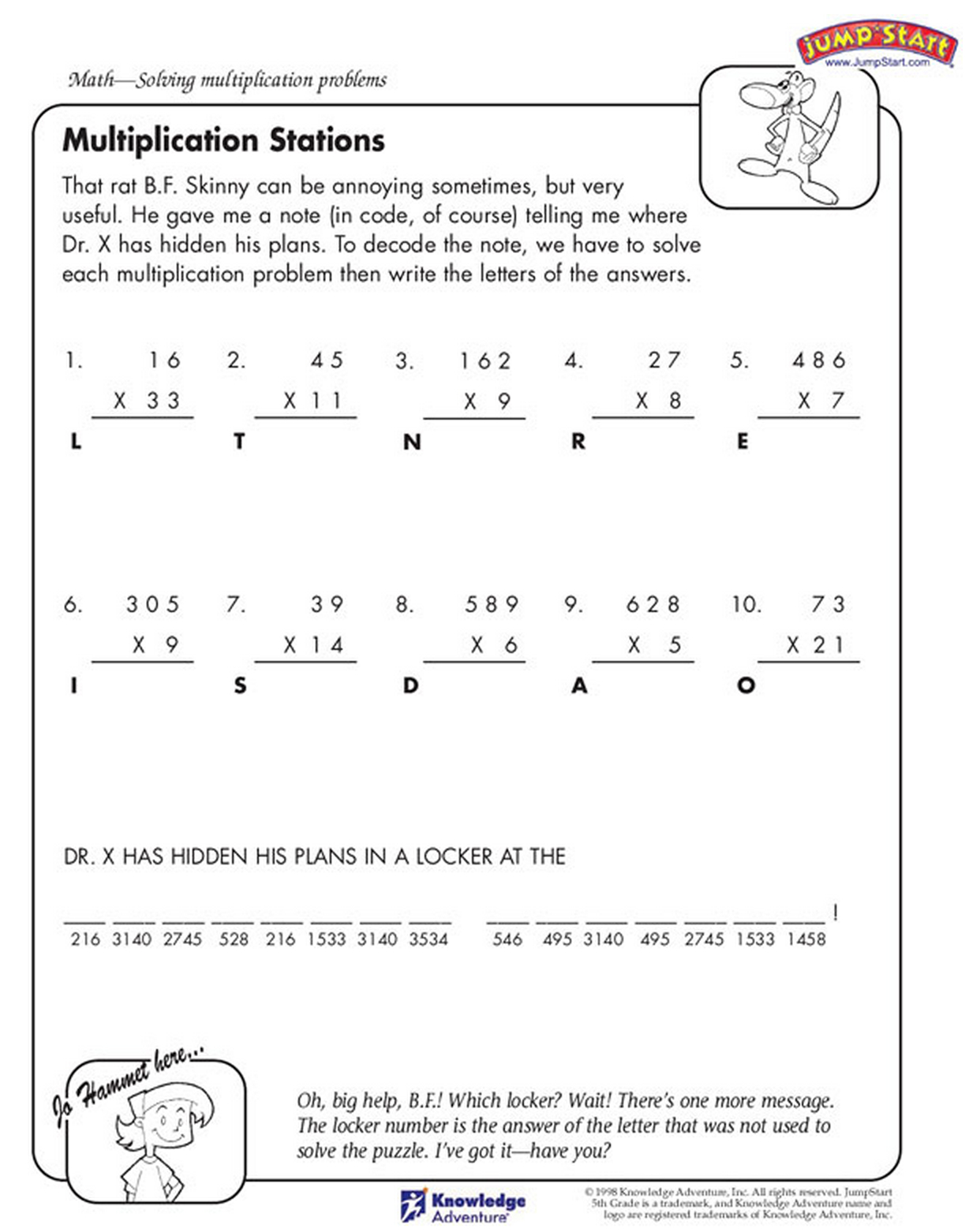 Multiply Your Way To Crack The Hidden Code! | Printable Math Sheets | Crack The Code Worksheets Printable Free