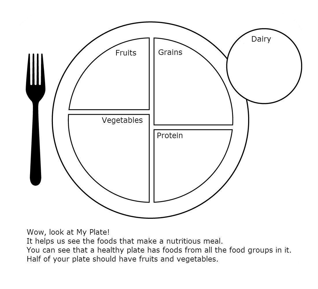 My Plate Worksheet For Health | Dmproject | Group Meals, Preschool | Choose My Plate Printable Worksheets