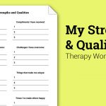 My Strengths And Qualities (Worksheet) | Therapist Aid   Free | Free Printable Therapy Worksheets