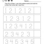 Number Patterns Worksheet   Free Kindergarten Math Worksheet For Kids | Printable Number Pattern Worksheets
