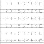 Number Tracing – 1 10 – Worksheet / Free Printable Worksheets | Free Printable Number Worksheets For Kindergarten