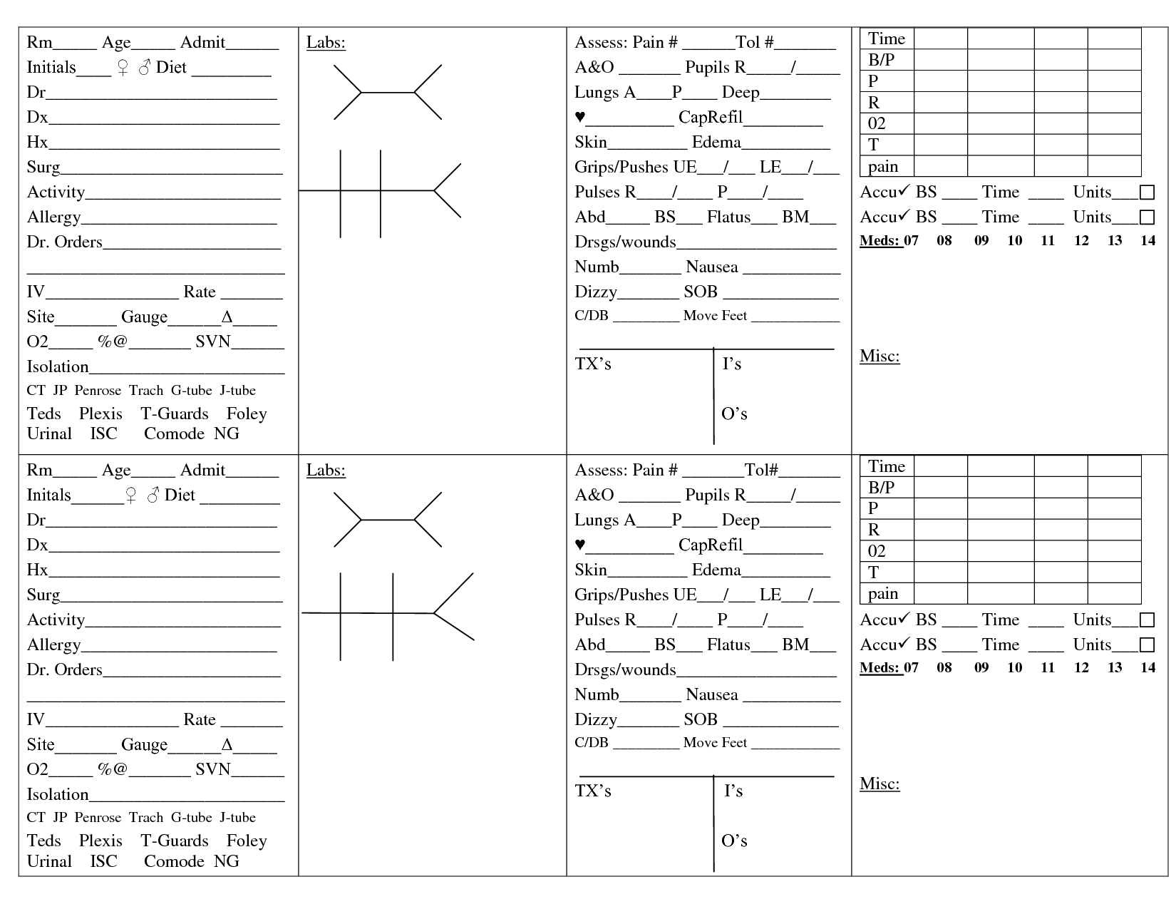 Nurse Brain Sheet | Cristina | Nurse Brain Sheet, Nurse Report Sheet | Printable Nursing Worksheets