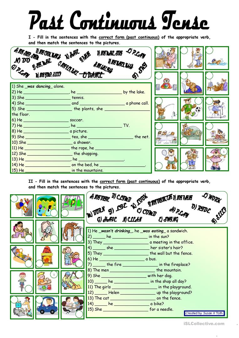 Past Continuous Tense *** With Key *** Fully Editable Worksheet | Past Progressive Tense Worksheets Printable