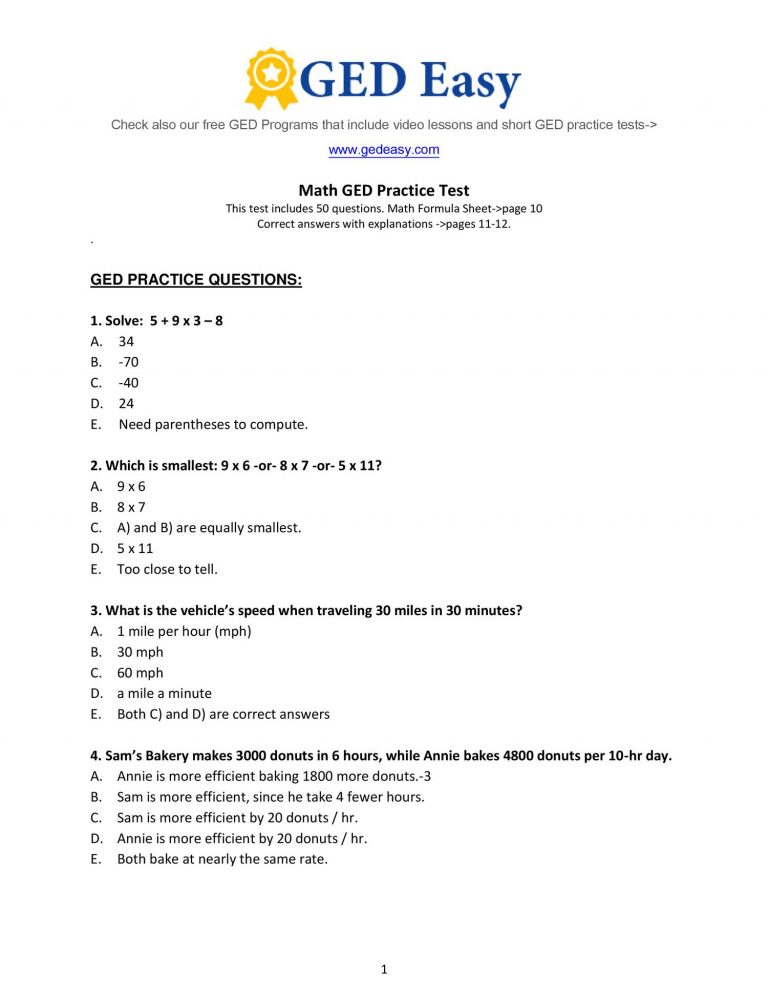 Ged Practice Book 2024 Judie Alberta