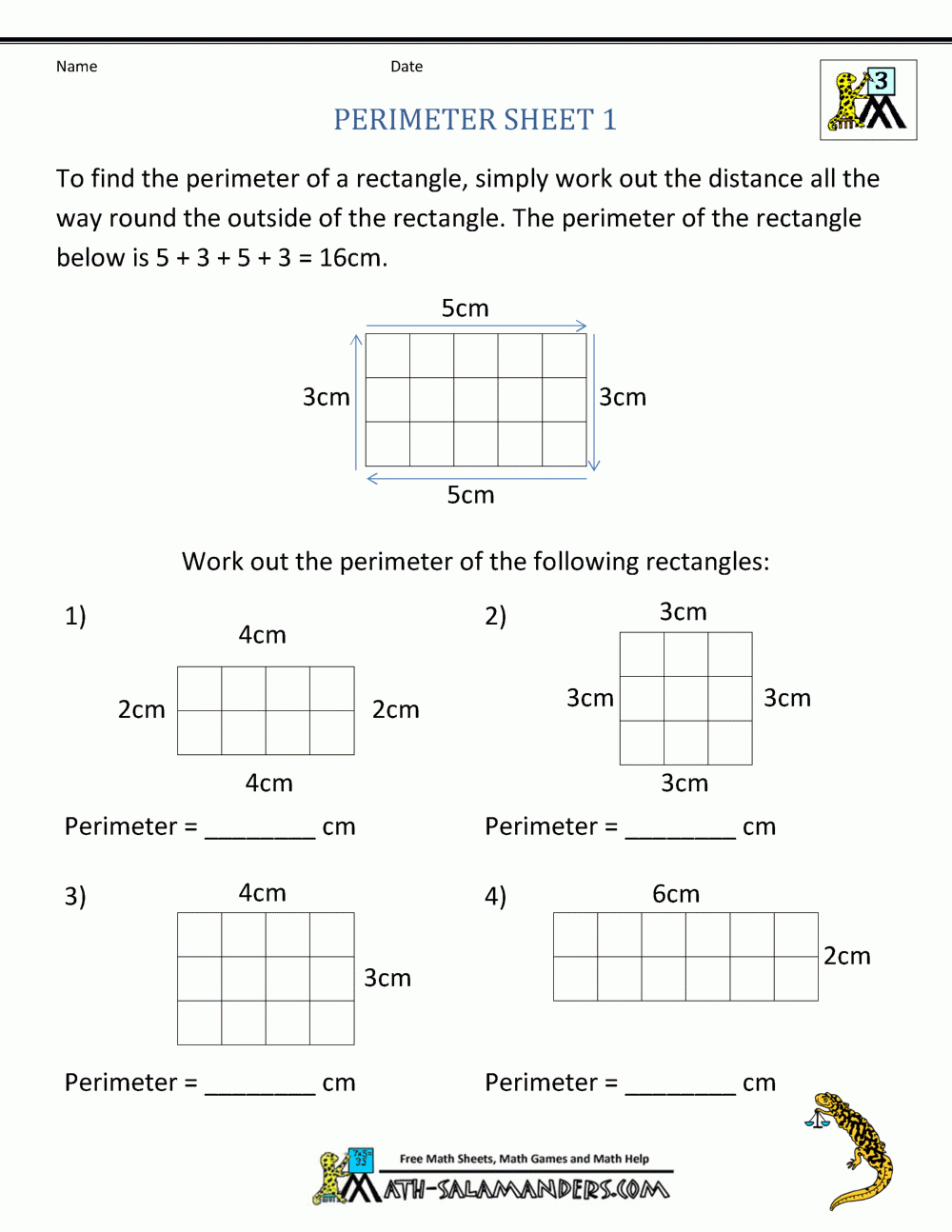 Perimeter Worksheets | Free Printable Common Core Math Worksheets For Third Grade