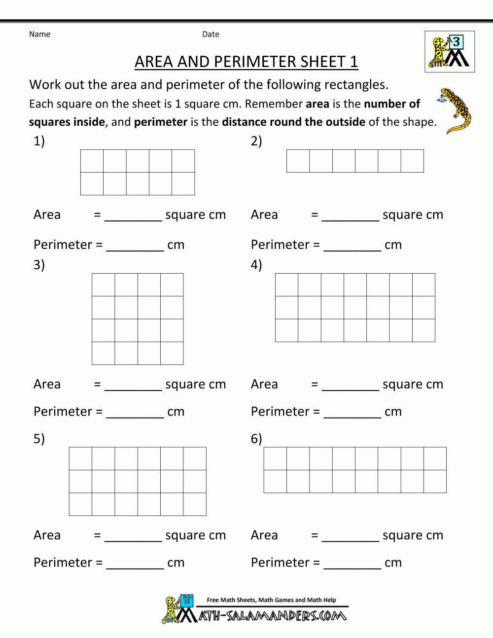 Free Printable Perimeter Worksheets 3Rd Grade Printable Worksheets