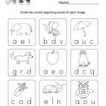 Phonics Worksheet For Beginners   Free Kindergarten English   Free | Free Phonics Worksheets Printable