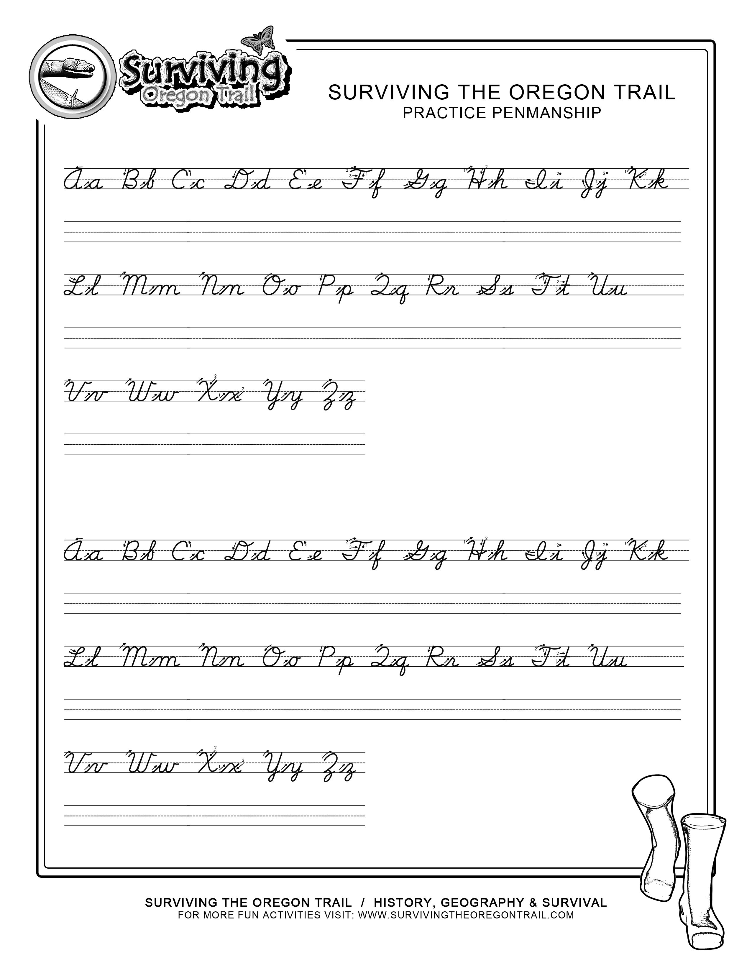 Practice Penmanship – Free Abc&amp;#039;s Printable Cursive Writing Worksheet | Printable Cursive Handwriting Worksheets Alphabet