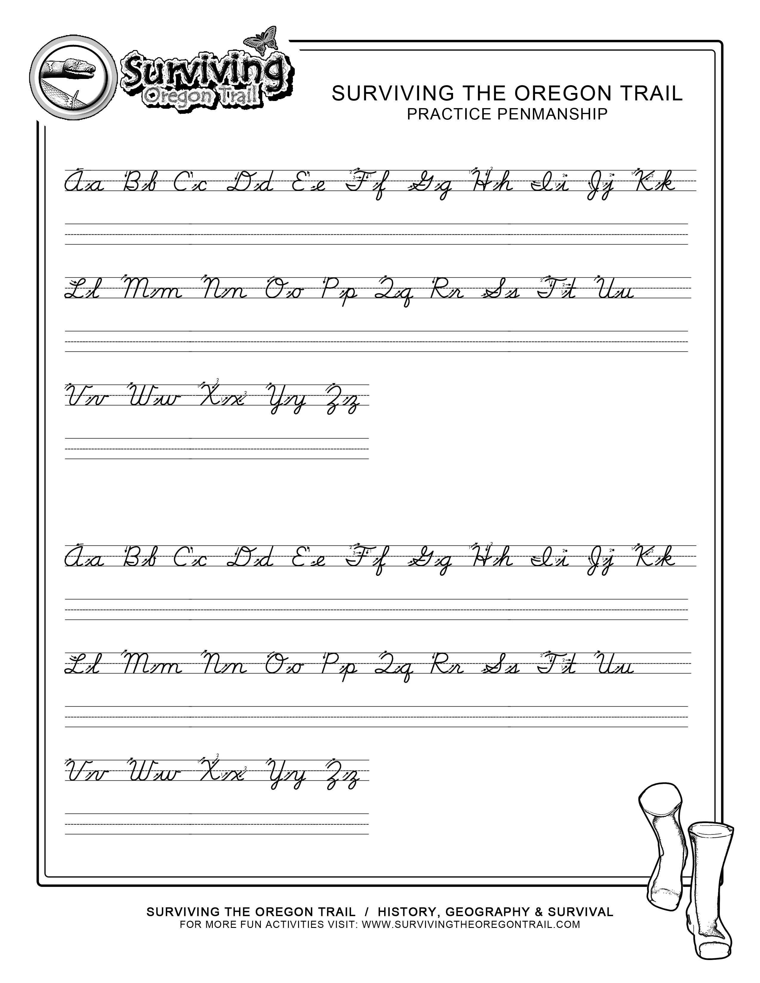 Cursive Practice Sheets Printable Custom