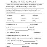 Practicing With Context Clues Worksheet | Homeschooling: Reading | Context Clues Printable Worksheets 6Th Grade