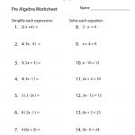 Pre Algebra Review Worksheet   Free Printable Educational Worksheet | Free Printable Math Worksheets Pre Algebra