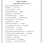 Prepositions Of Time ( On , In , At) Worksheet   Free Esl Printable | Free Printable Worksheets For Prepositions