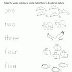 Preschool Math Worksheets   Matching To 5 | Printable Matching Worksheets For Preschoolers