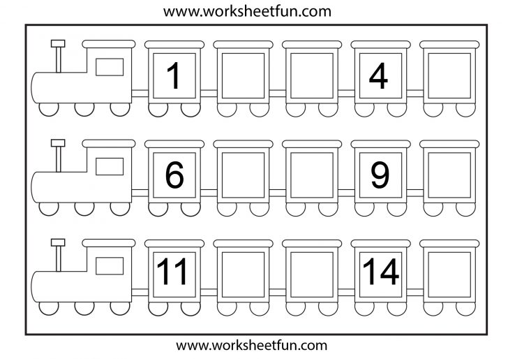 Missing Numbers Train Model Preschool Missing Number Worksheets | Number Train – Missing Numbers ...