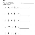 Preschool Simple Addition Worksheet Printable | Preschool Addition | Free Printable Preschool Addition Worksheets