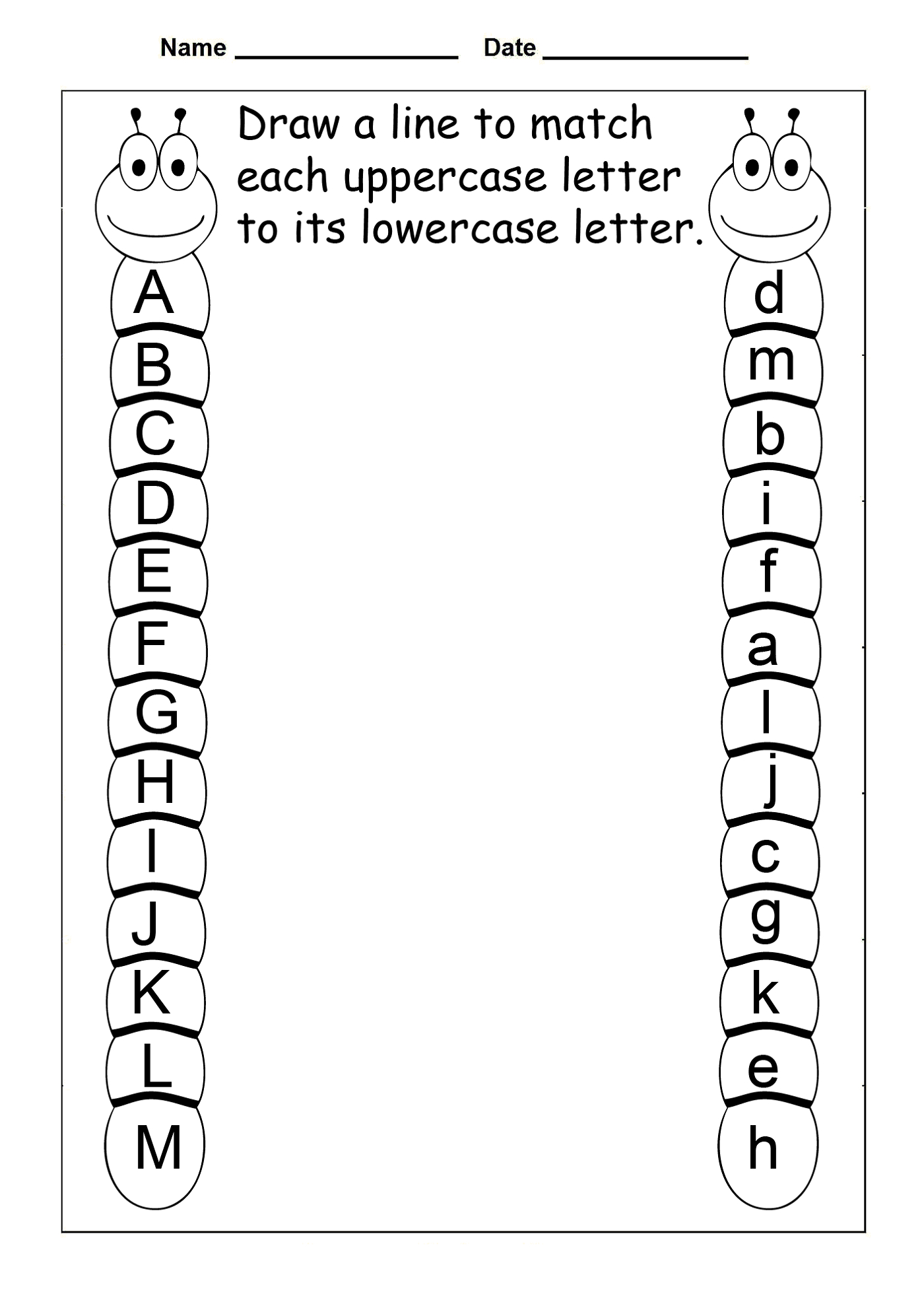 Preschool Worksheets Free Uppercase And Lowercase Letters | Learning | Vpk Printable Worksheets
