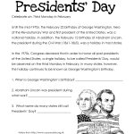 Presidents' Day (Free Worksheet) Updated | Squarehead Teachers | Free Printable Presidents Day Worksheets