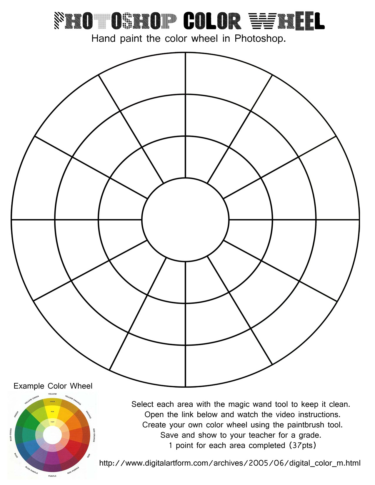 Printable Color Wheel Worksheet Printable Worksheets