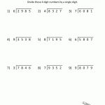 Printable Division Worksheets 4 Digits1 Digit 4 | 4Th Grade | Free Printable Division Worksheets Grade 3