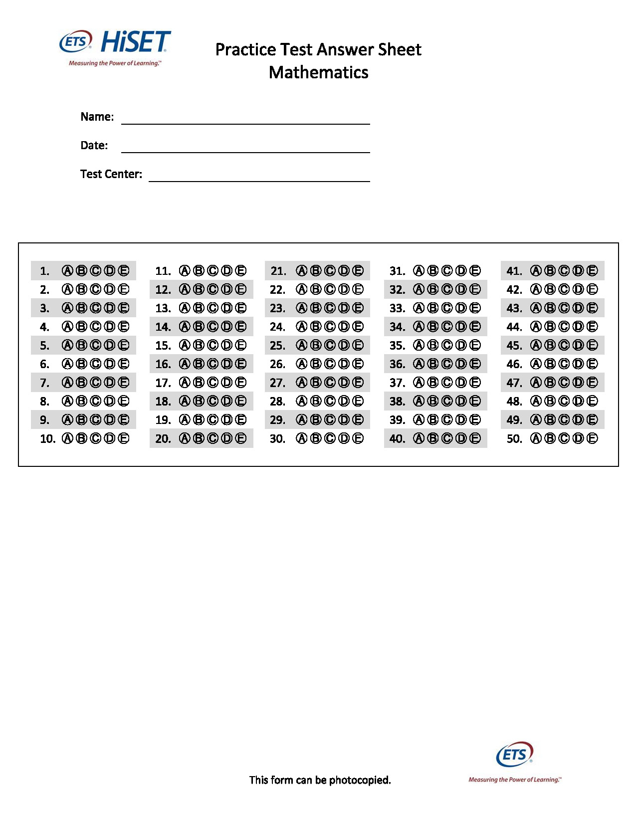 Printable Ged Practice Test A With Answers Pdf | Printable Ged Practice Worksheets