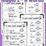 Printable Magic E   Long A Worksheets   Only Passionate Curiosity | Magic E Worksheets Free Printable