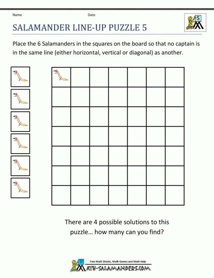 printable math puzzles 5th grade logic puzzles printable
