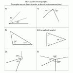 Printable Math Sheets Find The Missing Angle 2 | Math | Triangle | 4Th Grade Geometry Worksheets Printable