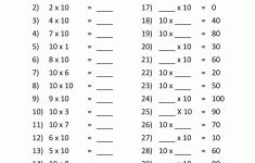 Printable Multiplication Worksheets