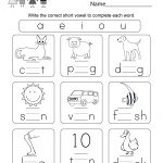 Printable Phonics Worksheet   Free Kindergarten English Worksheet | Printable English Worksheets