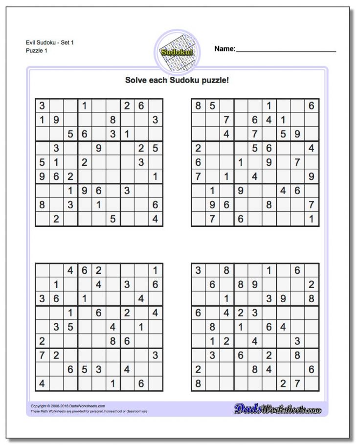 free printable sudoku for kids