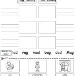 Printable Word Family Lists Word And Picture Sort Free Printable | Free Printable Word Family Worksheets For Kindergarten