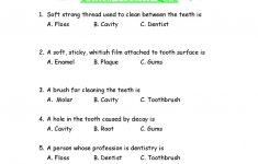 Dental Hygiene Printable Worksheets