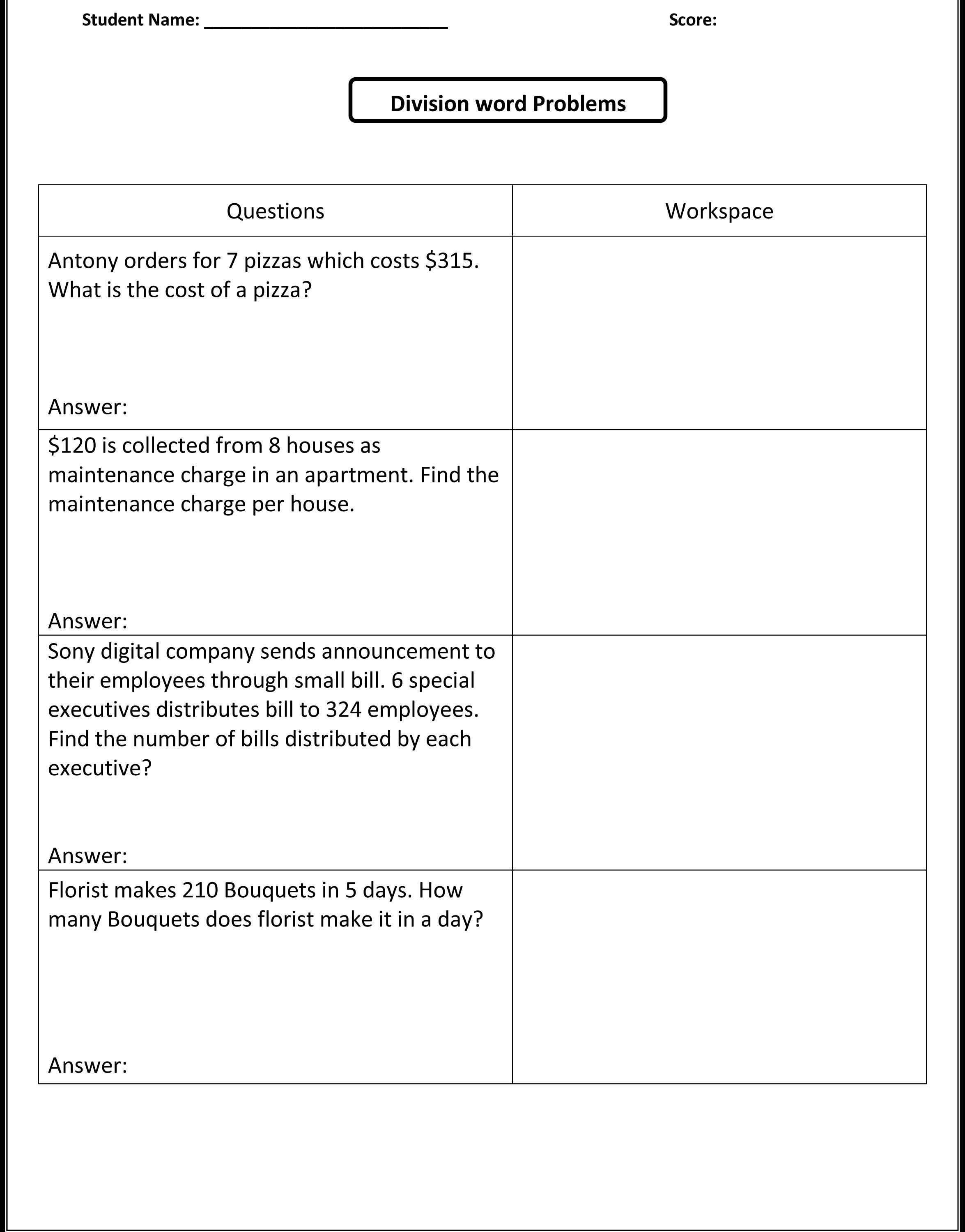 Free Printable Fraction Word Problem Worksheets Printable Worksheets