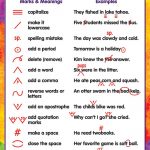 Proofreading Marks Worksheet | Proofreading Marks Chart | School | Proofreading Worksheets Middle School Printable
