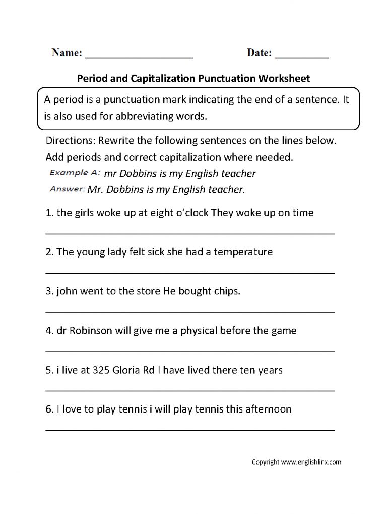Free Printable Punctuation Worksheets For Grade 2 - Printable Worksheets