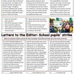 Pupils Strike For Action On Climate Change Worksheet   Free Esl | Climate Change Printable Worksheets