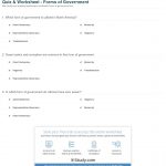 Quiz & Worksheet   Forms Of Government | Study | Types Of Government Worksheets Printable