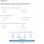 Quiz & Worksheet   History Of The Ten Commandments | Study | 10 Commandments Printable Worksheets