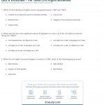 Quiz & Worksheet   The 1960S Civil Rights Movement | Study | Civil Rights Movement Worksheets Printable