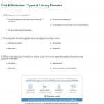 Quiz & Worksheet   Types Of Literary Elements | Study | Free Printable Literary Elements Worksheets