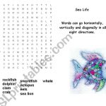 Rainbow Fish Wordsearch   Esl Worksheetreasid | Rainbow Fish Printable Worksheets