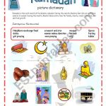 Ramadan Picture Dictionary 13 09 08   Esl Worksheetazza 20 | Ramadan Worksheets Printables
