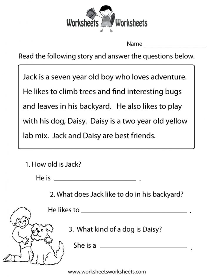 Reading Comprehension Practice Worksheet Printable | Language | Free ...