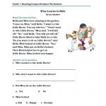 Reading Comprehension Worksheets For 1St Grade   Cramerforcongress | Free Printable Grade 1 Reading Comprehension Worksheets