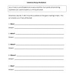 Reading Worksheets | Summary Worksheets   Free Printable Summarizing | Free Printable Summarizing Worksheets 4Th Grade