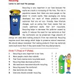 Recycling | Education | English Teaching Materials, English Reading | Recycle Worksheets Printable