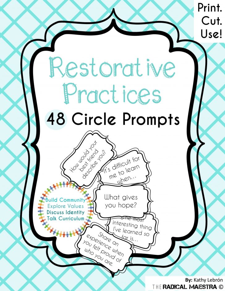 Restorative Circle Prompts Restorative Practices Restorative