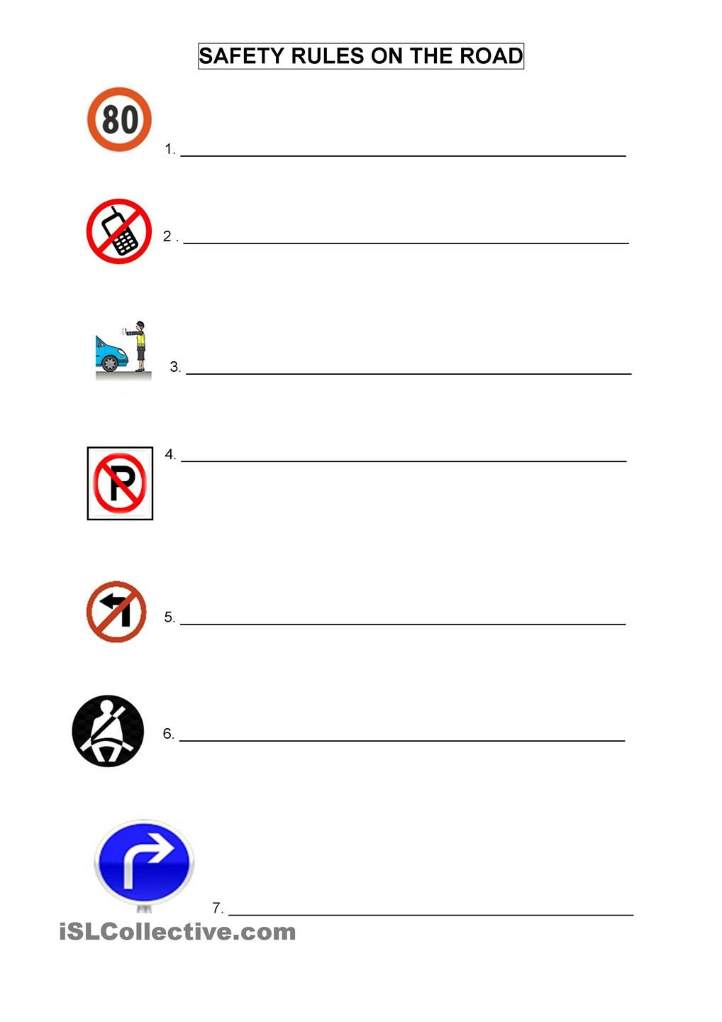 Road Safety | Teaching | Safety, School Lessons, English Grammar | Printable Worksheets For Drivers Education