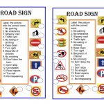 Road Signs Worksheet   Free Esl Printable Worksheets Madeteachers | Free Printable Traffic Signs Worksheets